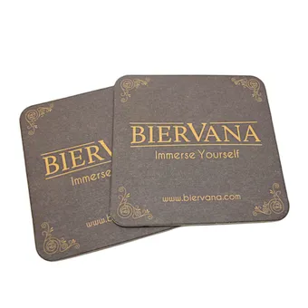 Square Customized Designs Brown Paper Coaster for Drinks