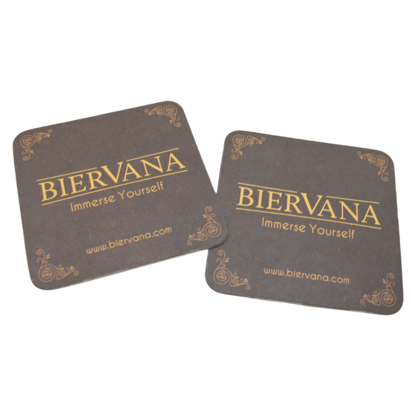 Square Customized Designs Brown Paper Coaster for Drinks